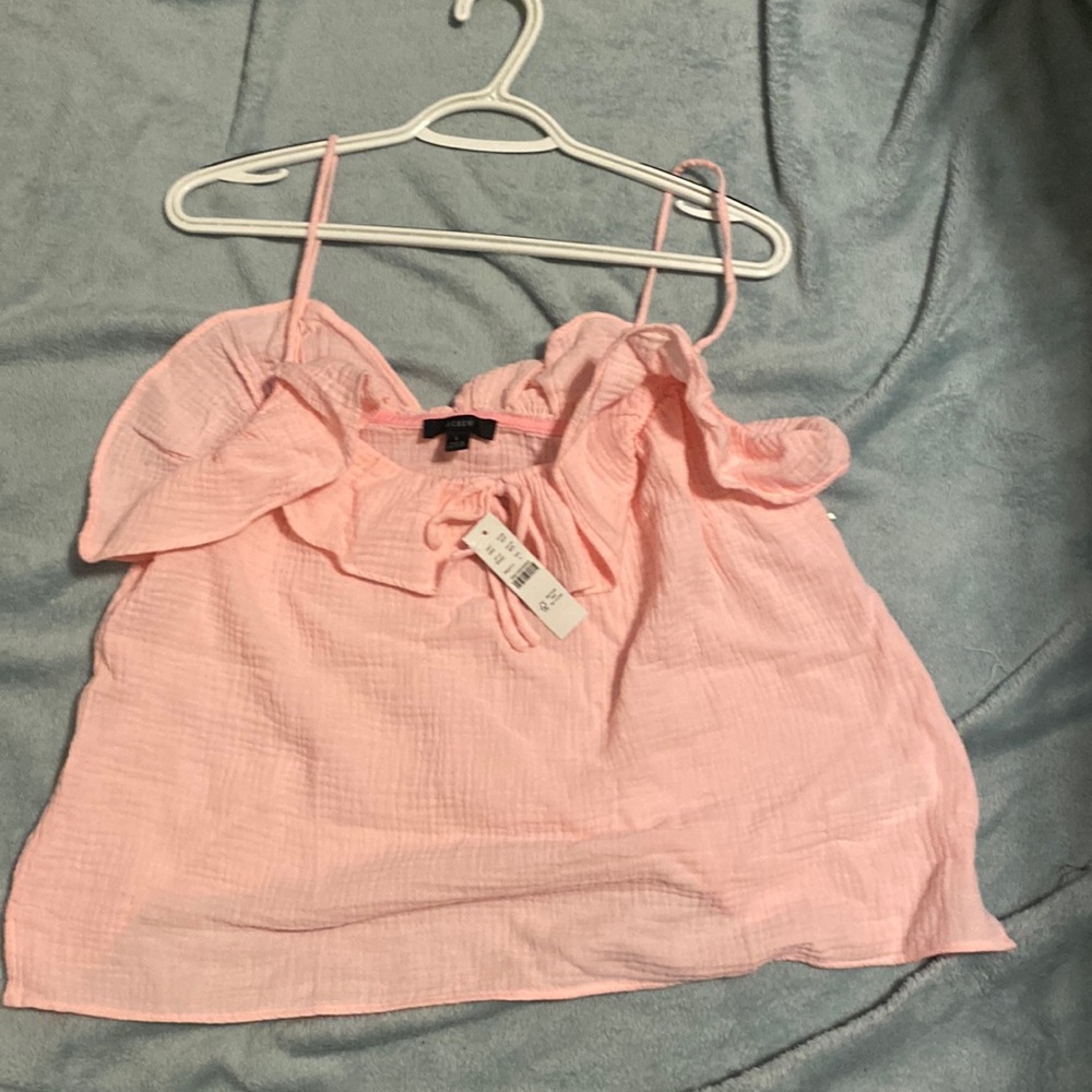 Pink ruffle cami